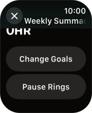 Follow the instructions on the screen to see an activity summary for the current week or to adjust the daily activity goal.