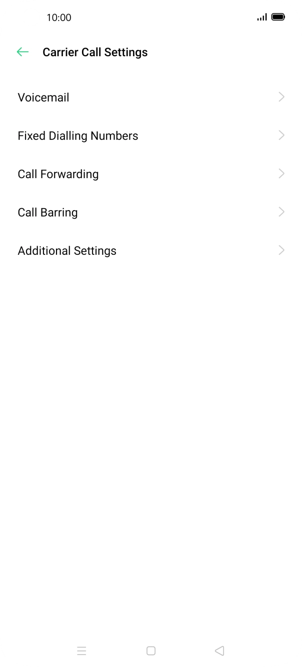 Press Call Forwarding. Press Call Forwarding.