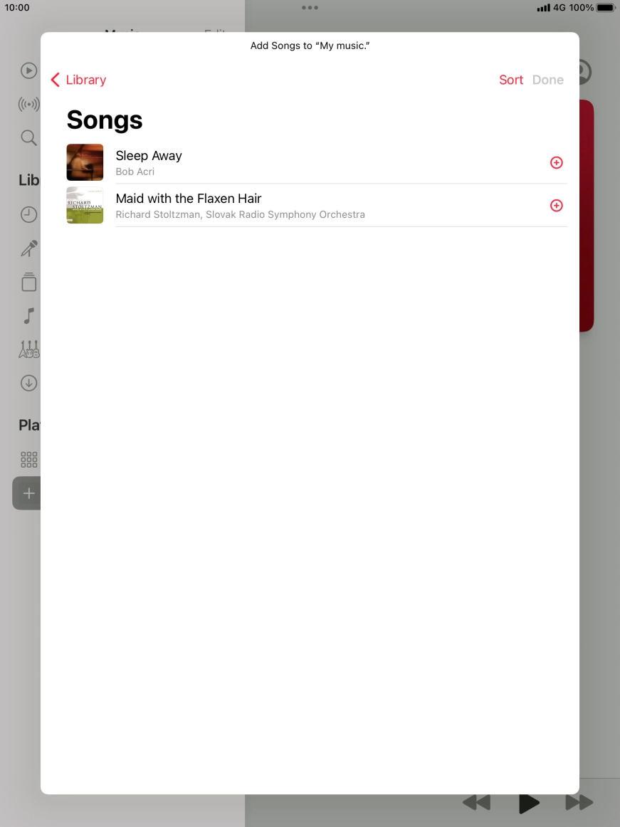 Go to the required category and press the required audio file.