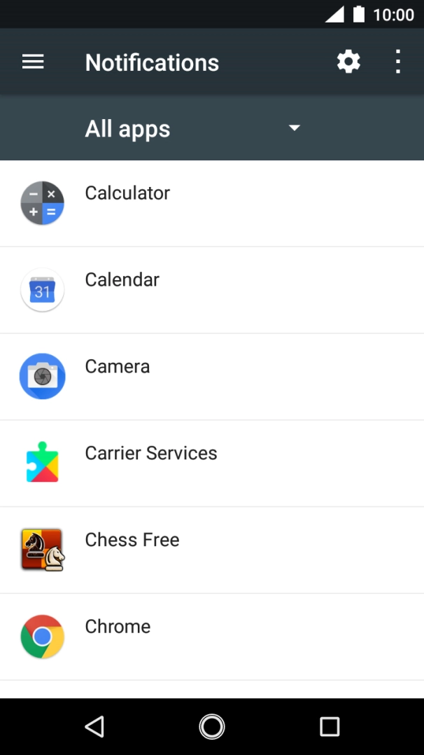 Press the required app.