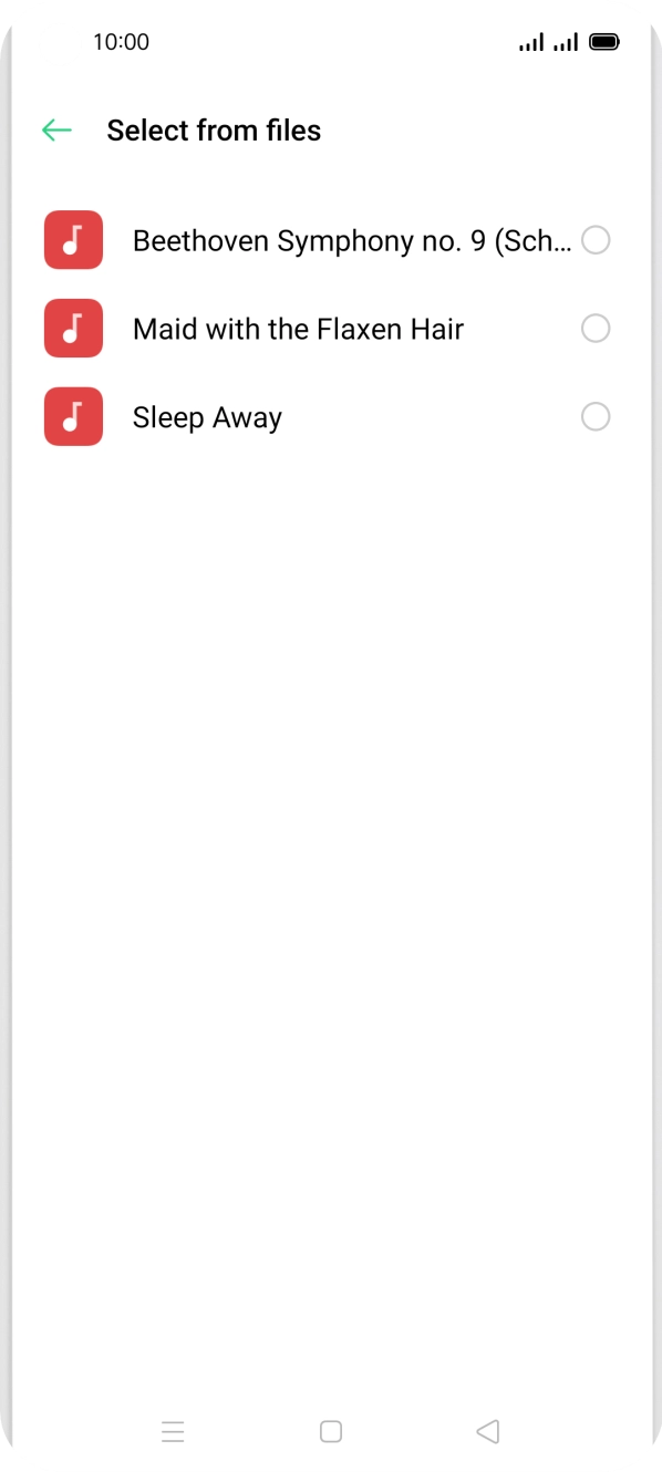 Press the required ring tones to hear them.