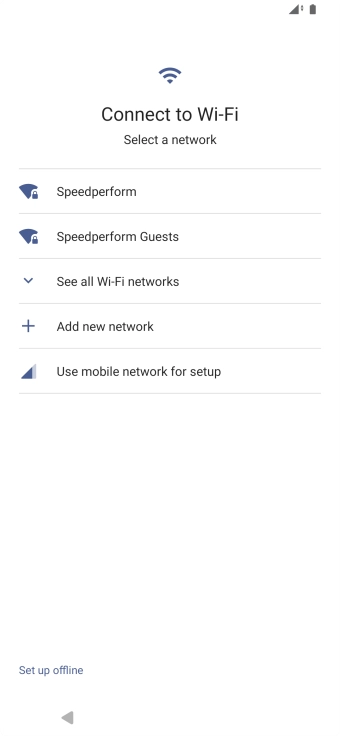 Press the required WiFi network.