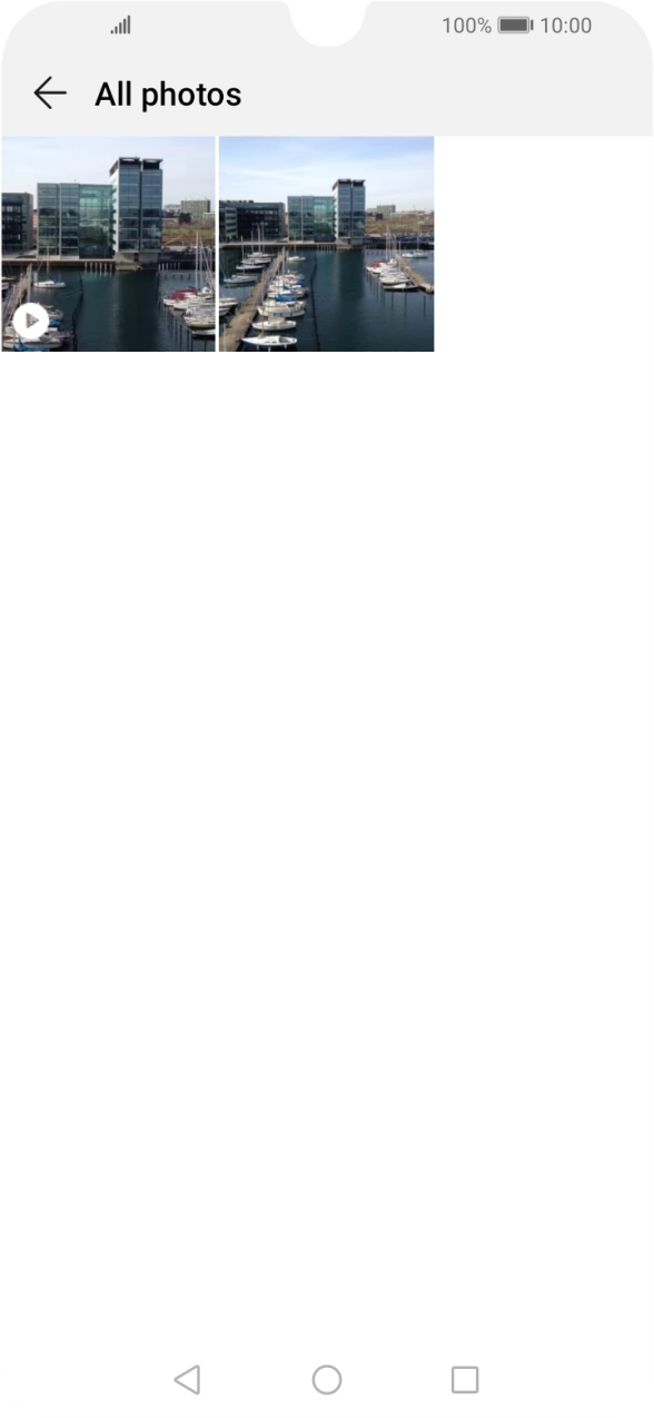 Press and hold any picture or video clip. Press and hold any picture or video clip.