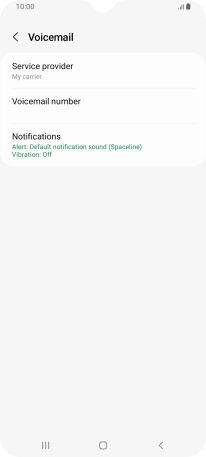 Press Voicemail number.