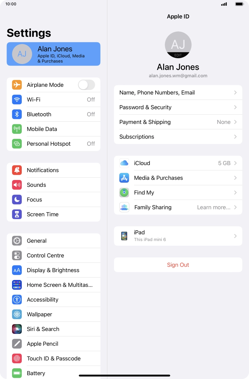 Slide your finger upwards starting from the bottom of the screen to return to the home screen.