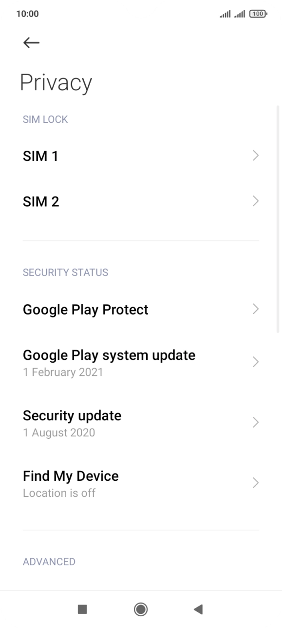 Press the required SIM.