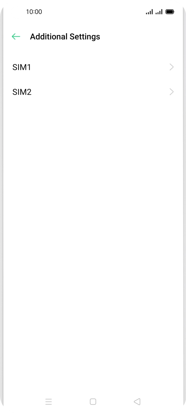 Press the required SIM.