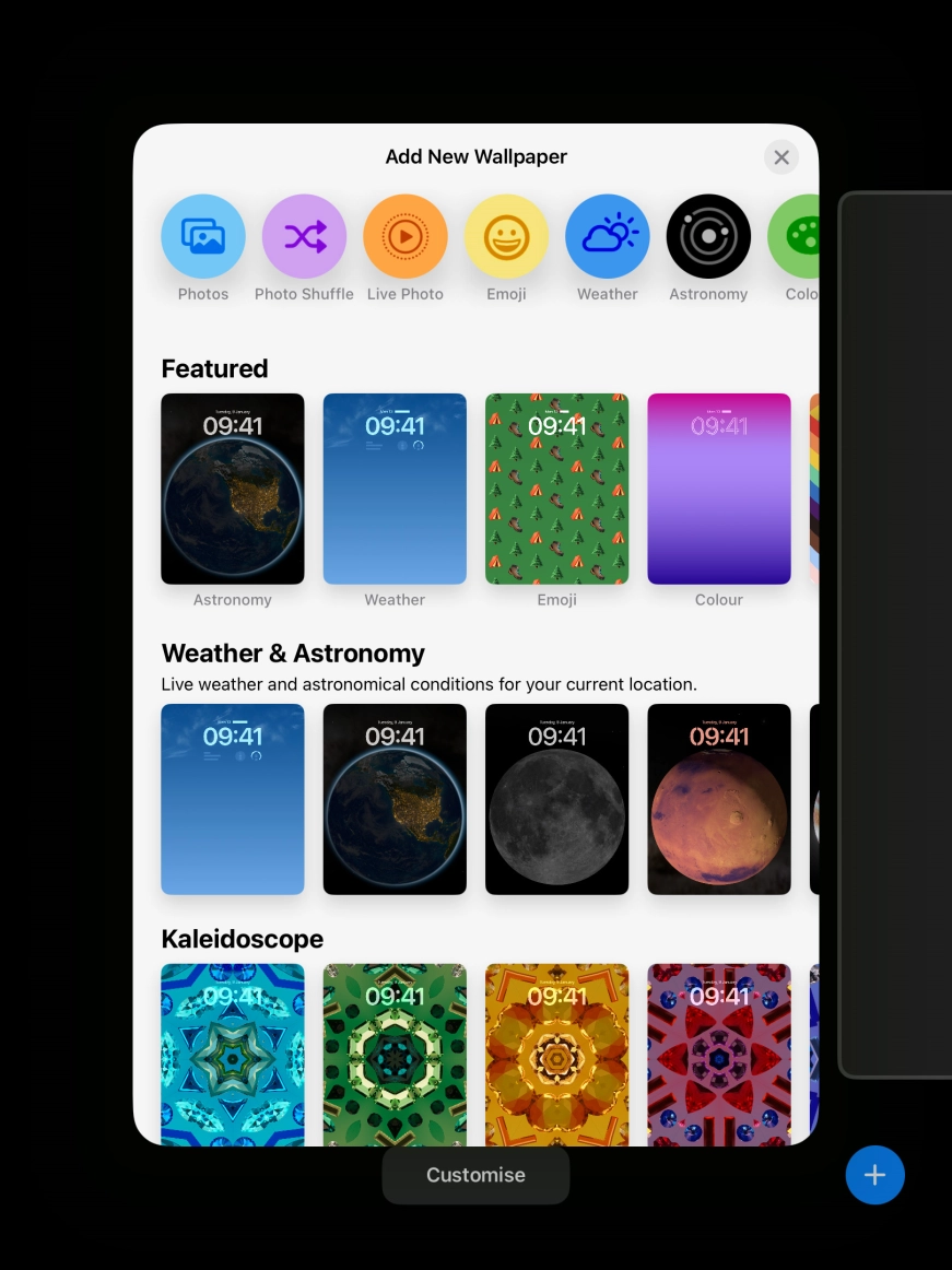 Press the required category and follow the instructions on the screen to select the required background image.