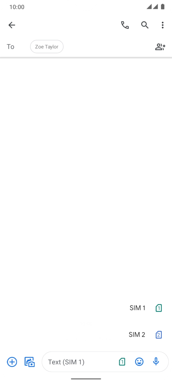 Press the required SIM. Press the required SIM.