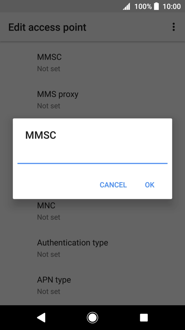 Key in http://mmsc.mms.o2.co.uk:8002 and press OK.