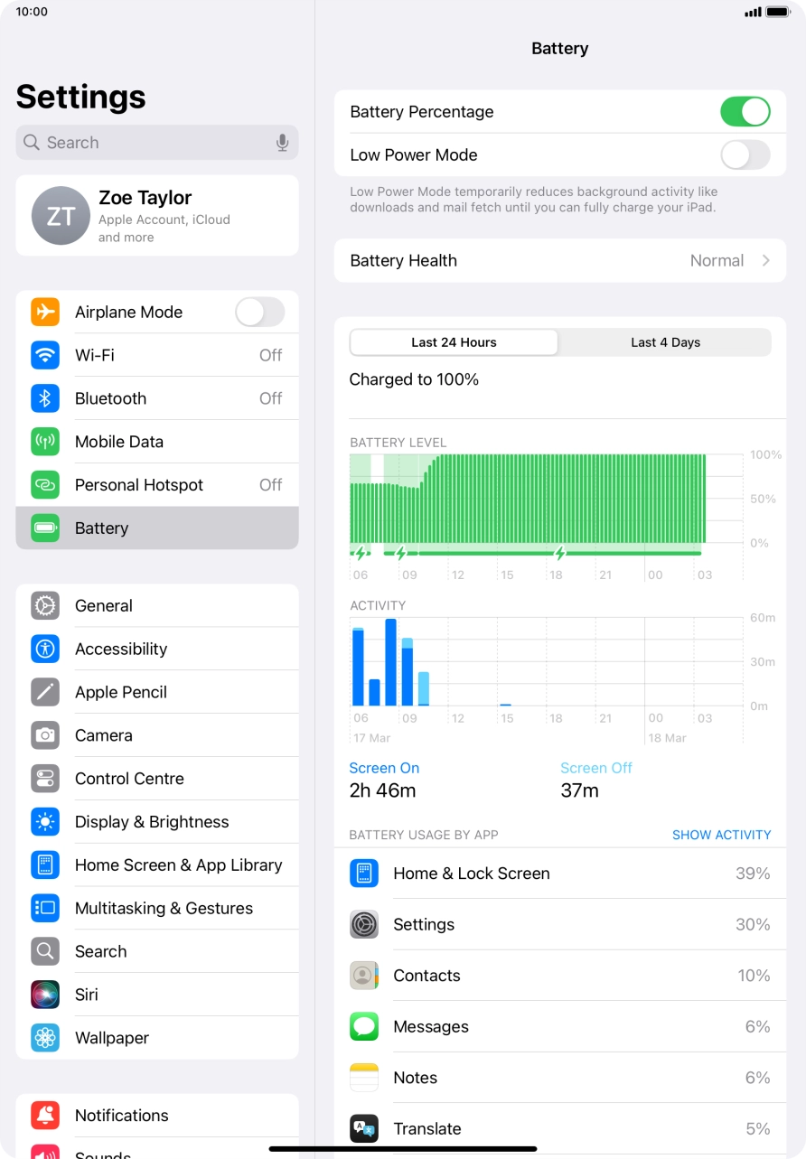 Press the indicator next to 'Low Power Mode' to turn on the function.