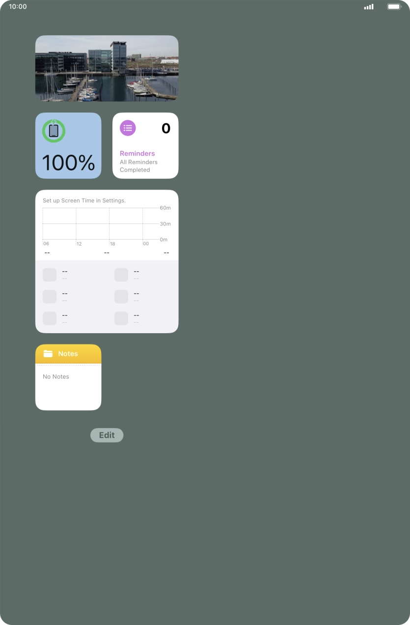 Press and hold the required widget until a pop-up menu is displayed. Press and hold the required widget until a pop-up menu is displayed.