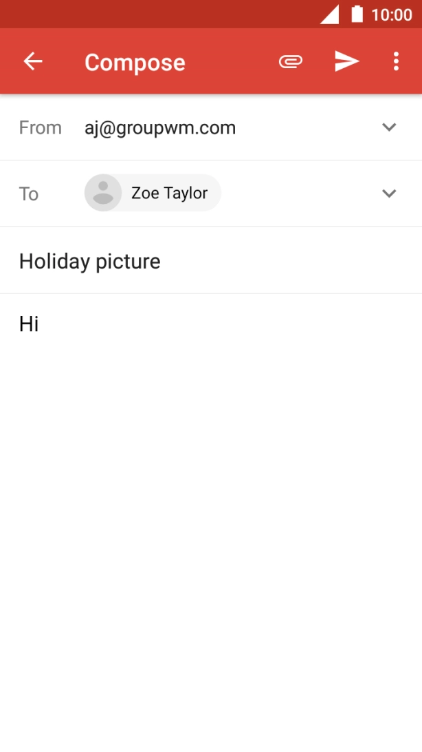 Press the attachment icon. Press the attachment icon.