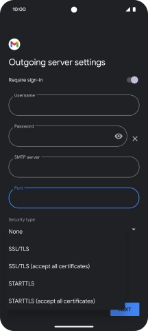 Press SSL/TLS.