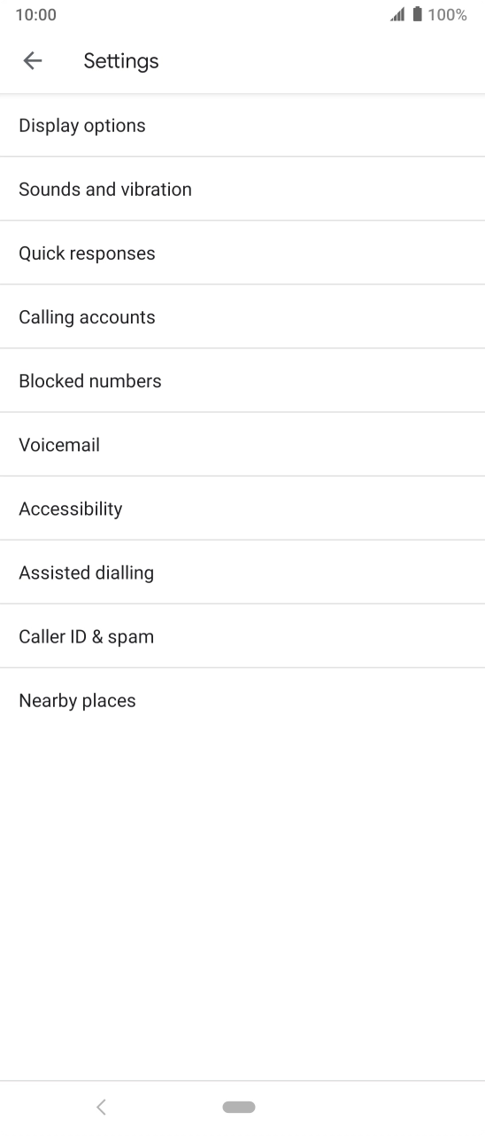 Press Calling accounts.