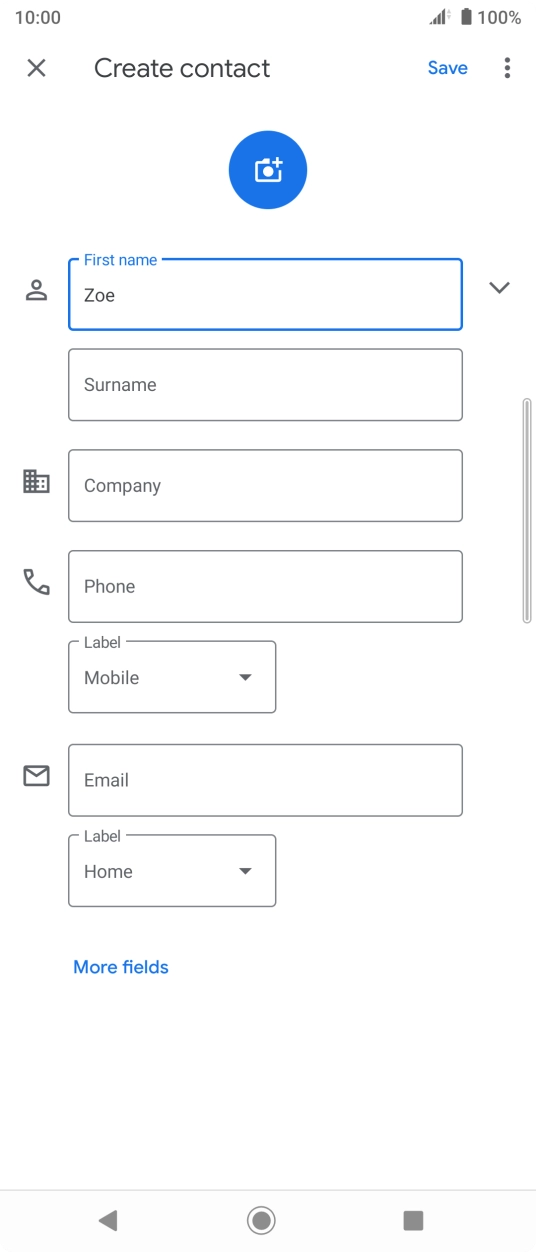Press Surname and key in the last name.