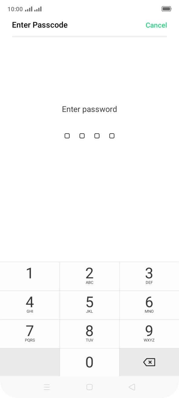 Key in your barring password.