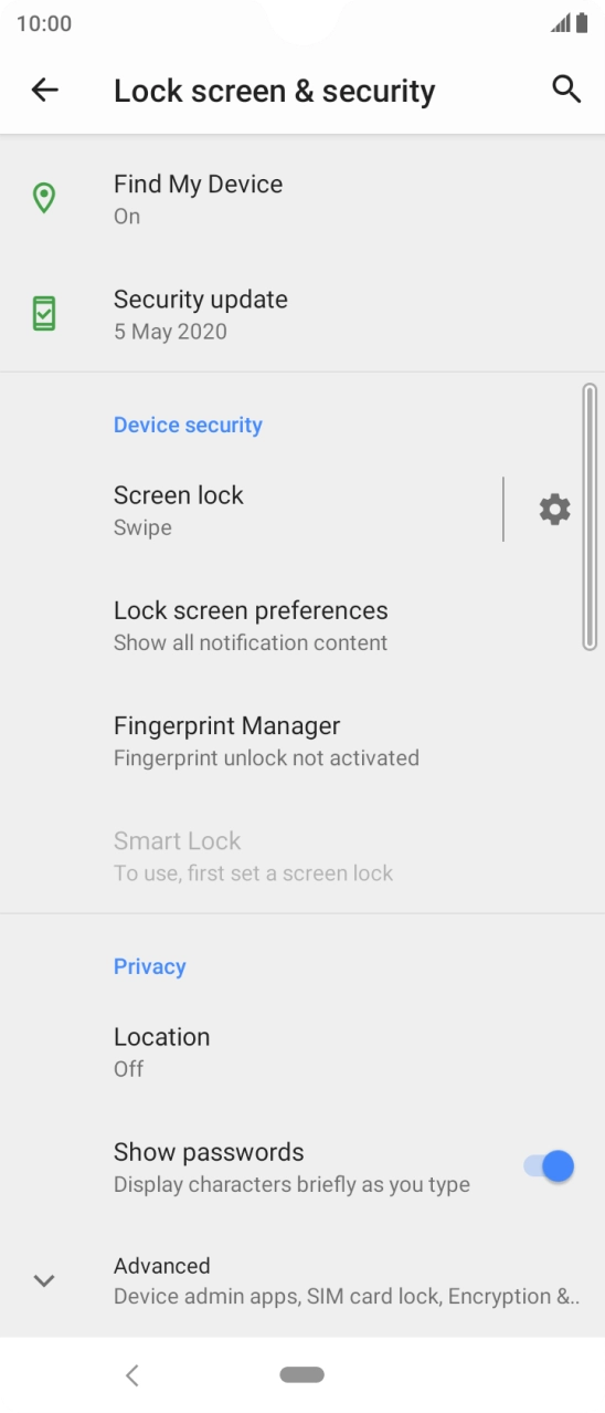 Press Fingerprint Manager.