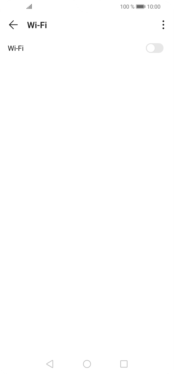 Press the indicator next to 'Wi-Fi' to turn on the function.