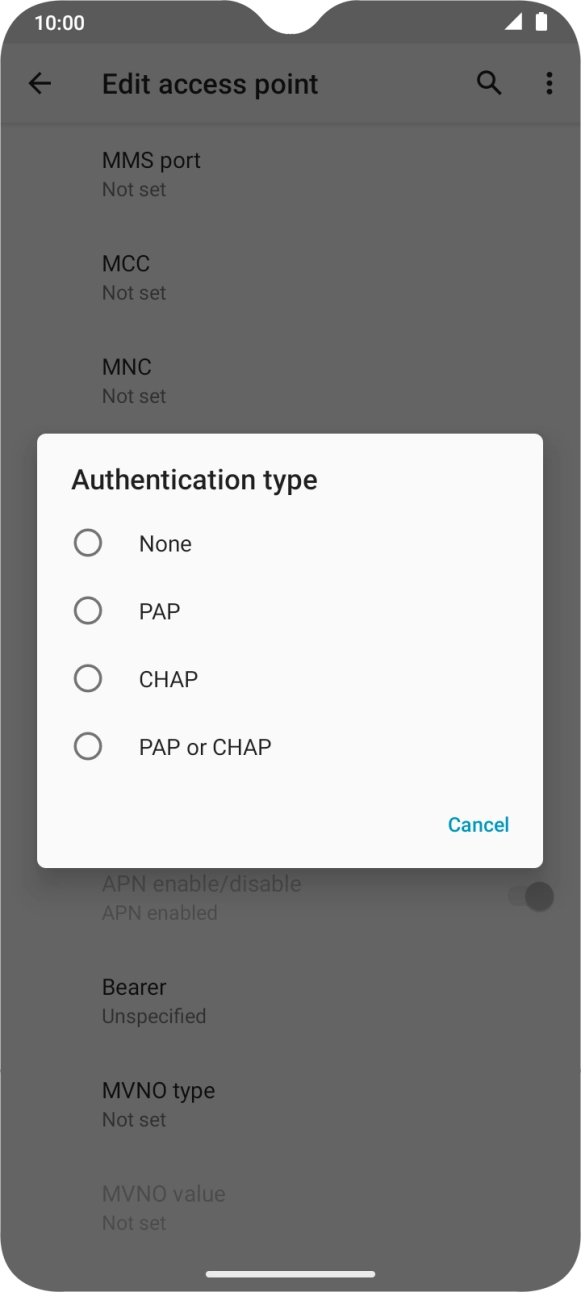 Press PAP. Press PAP.