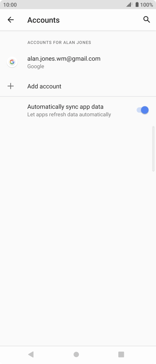 Press Add account. Press Add account.