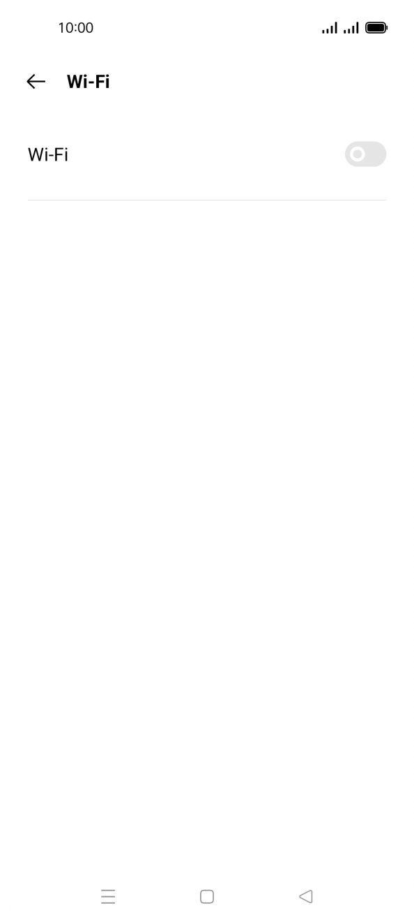 Press the indicator next to 'Wi-Fi' to turn on the function.