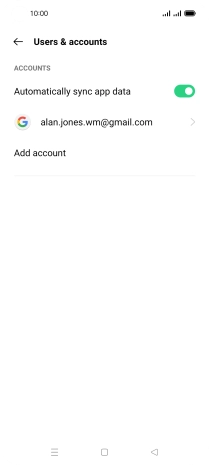 Press the required account.