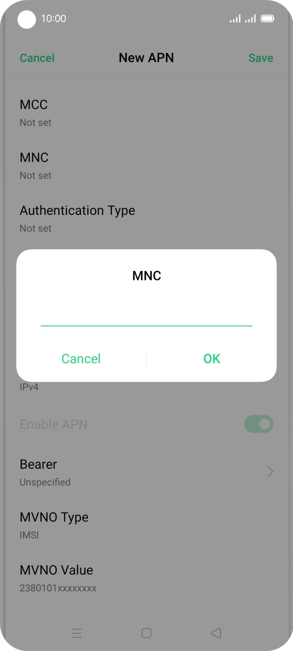 Key in 10 and press OK.