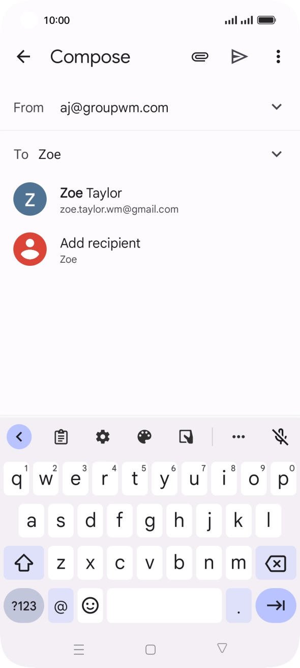 Press the required contact.