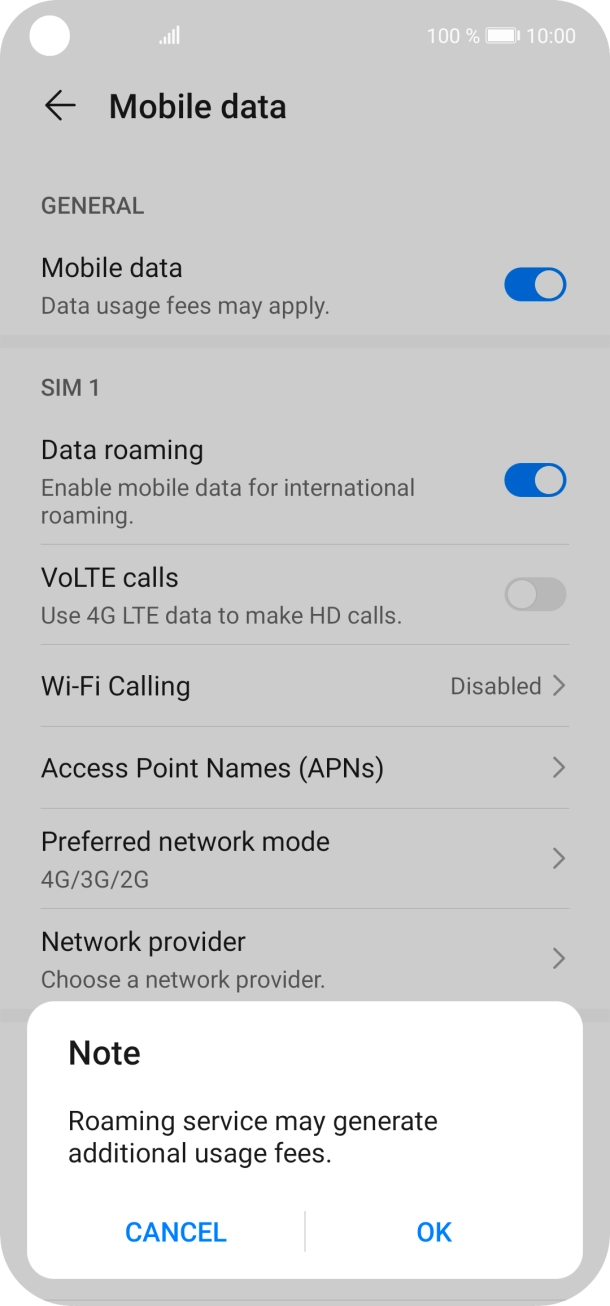 If you turn on the function, press OK. If you turn on the function, press OK.