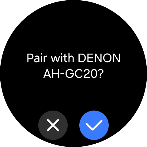 Press the confirm icon.