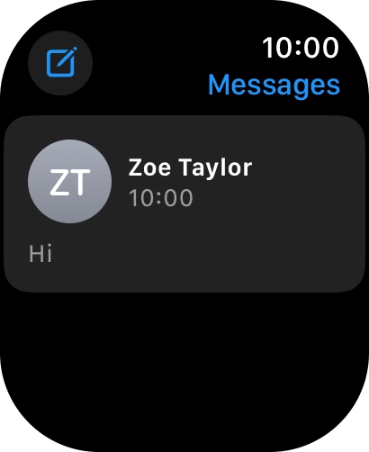 Press the required text message.
