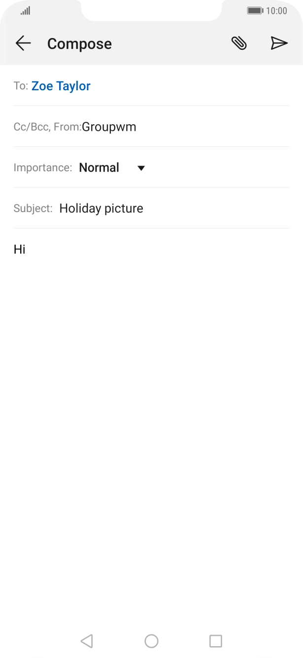 Press the attachment icon.