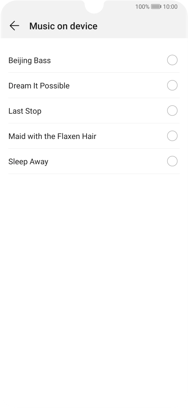 Press the required ring tones to hear them.