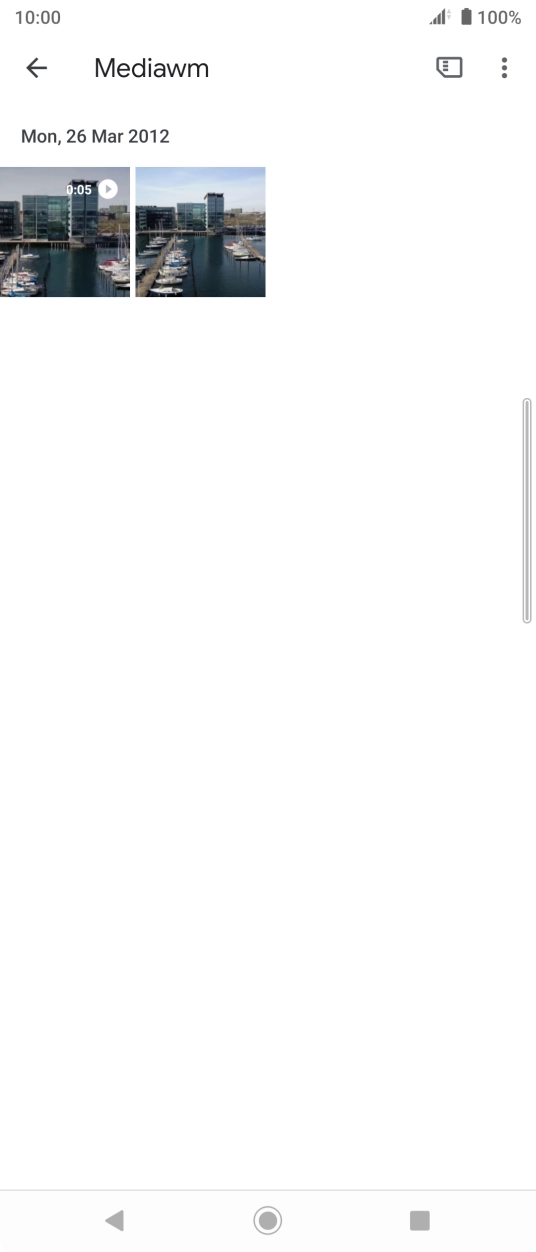 Press and hold any picture or video clip. Press and hold any picture or video clip.