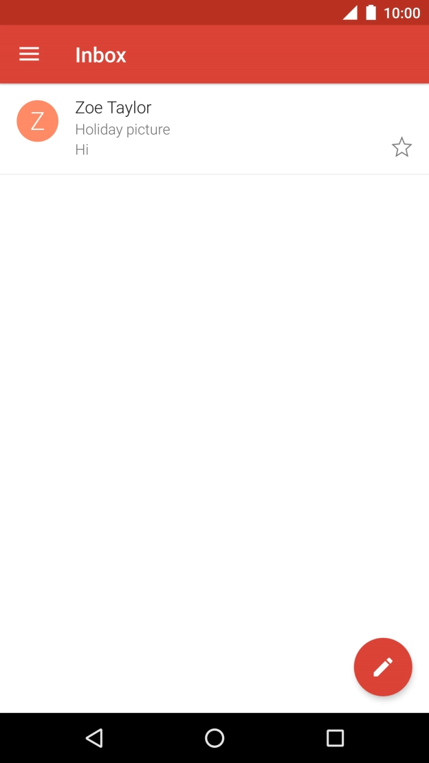 Press the new email icon.