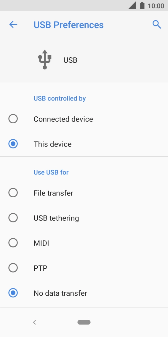 Press File transfer. Press File transfer.