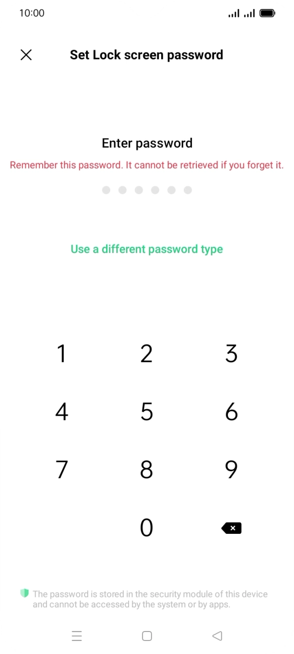 Press Use a different password type. Press Use a different password type.