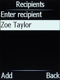 Select the required contact.