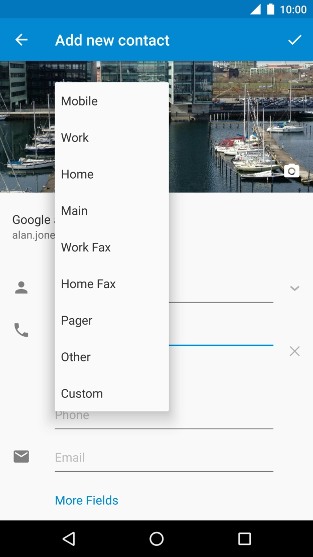Press the required number type.