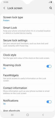 Press Screen lock type and key in the current phone lock code.