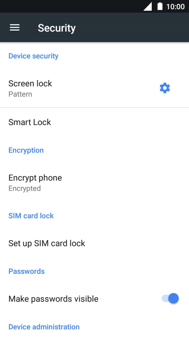 Press Set up SIM card lock.