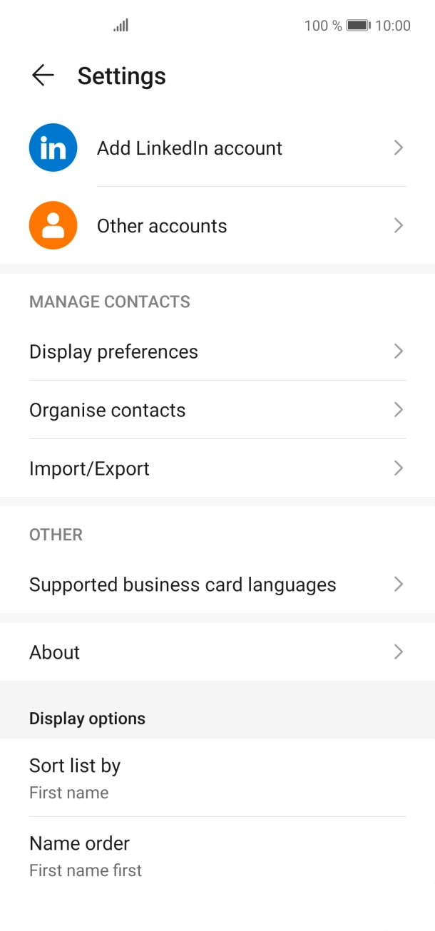Press Import/Export.