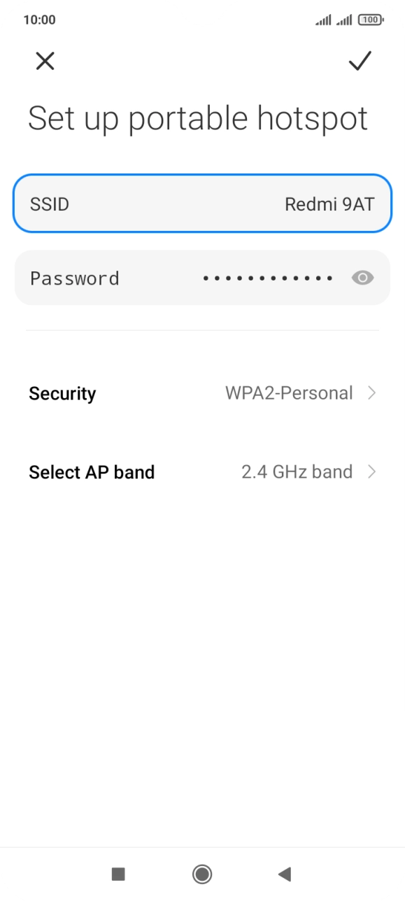 Press Password and key in the required password.