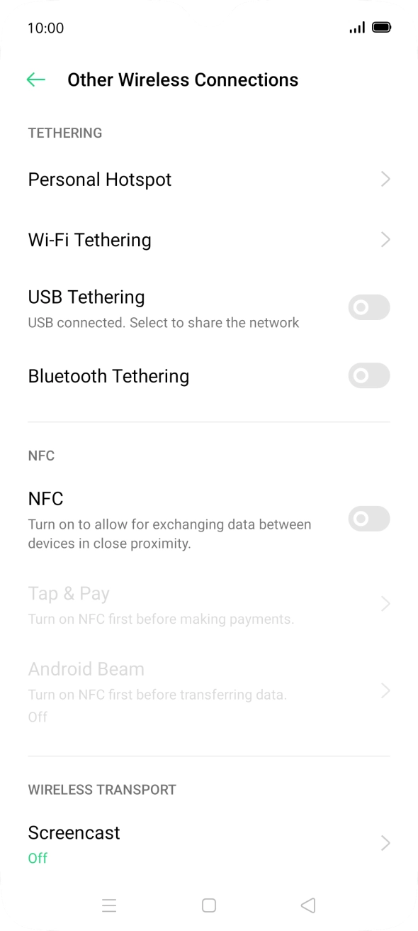 Press Personal Hotspot. Press Personal Hotspot.