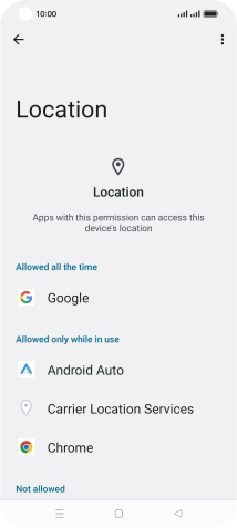 Press the required app.