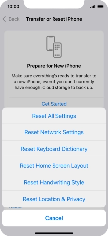 Press Reset Network Settings.