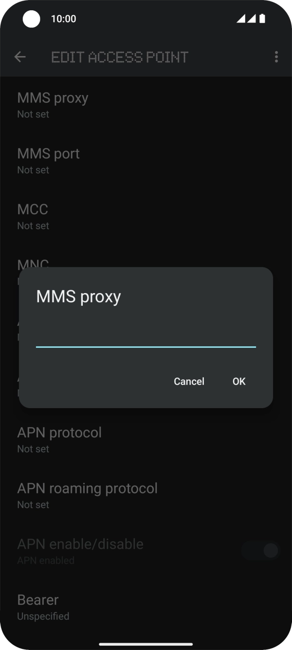 Key in 82.132.254.1 and press OK. Key in 82.132.254.1 and press OK.