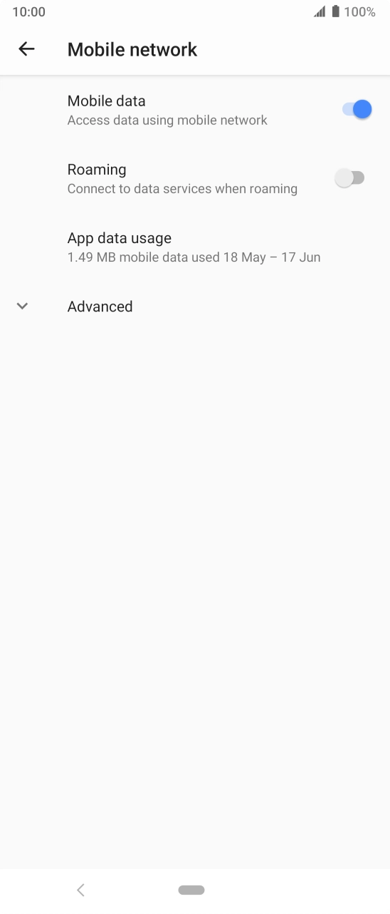 Press Advanced. Press Advanced.