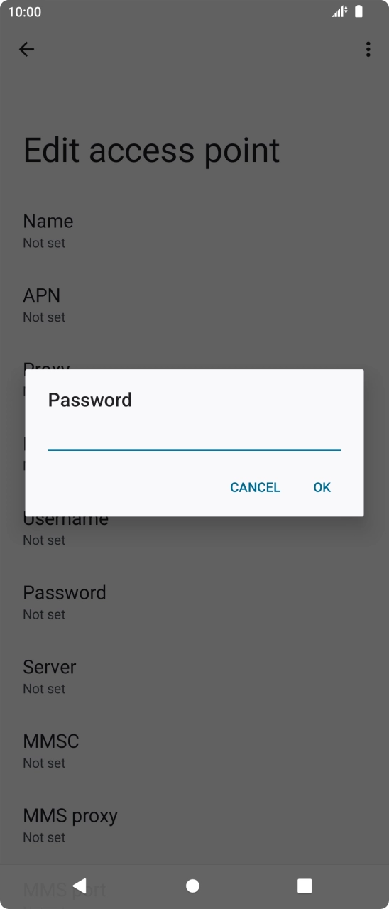 Key in p and press OK. Key in p and press OK.
